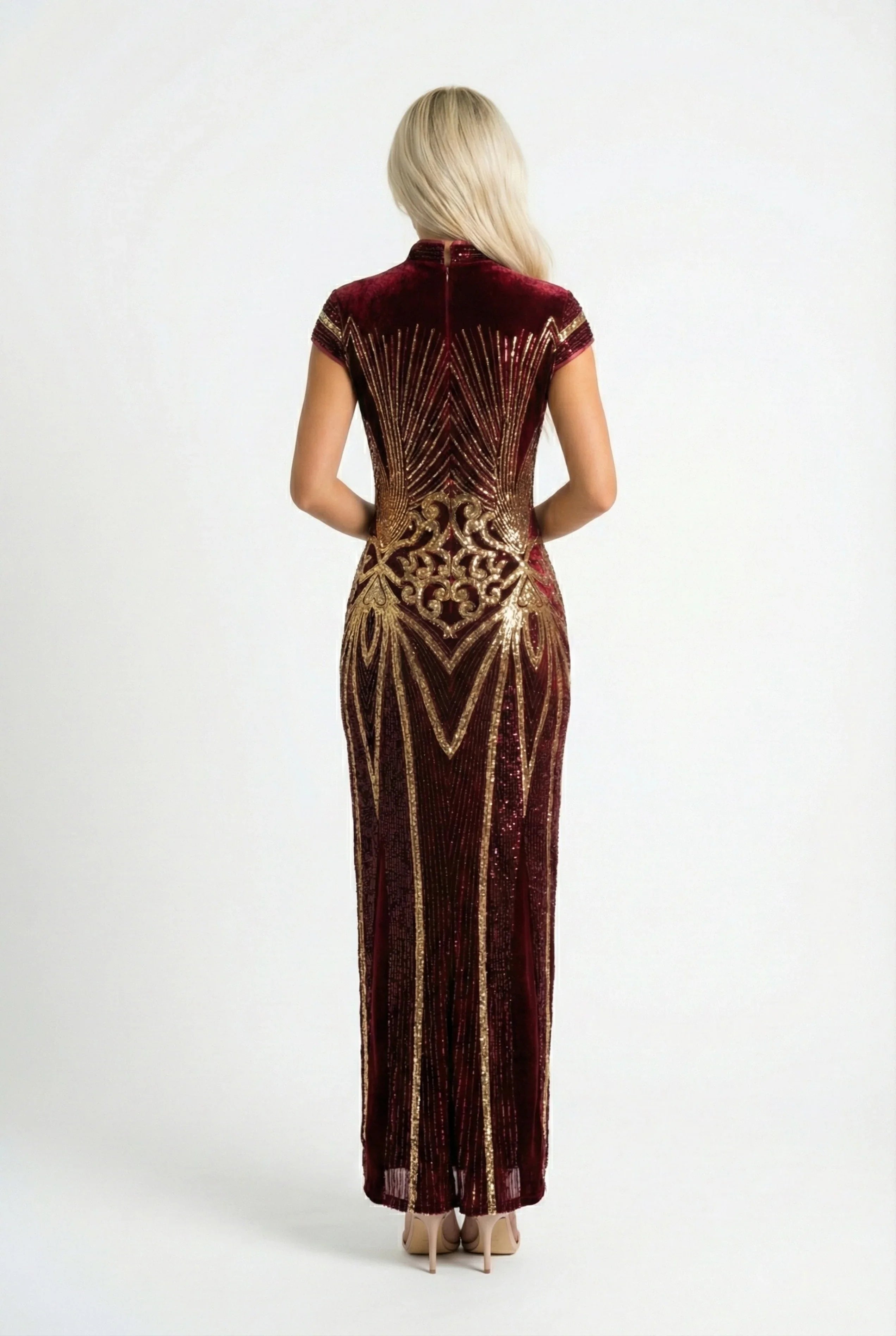 Burgundy Qipao
