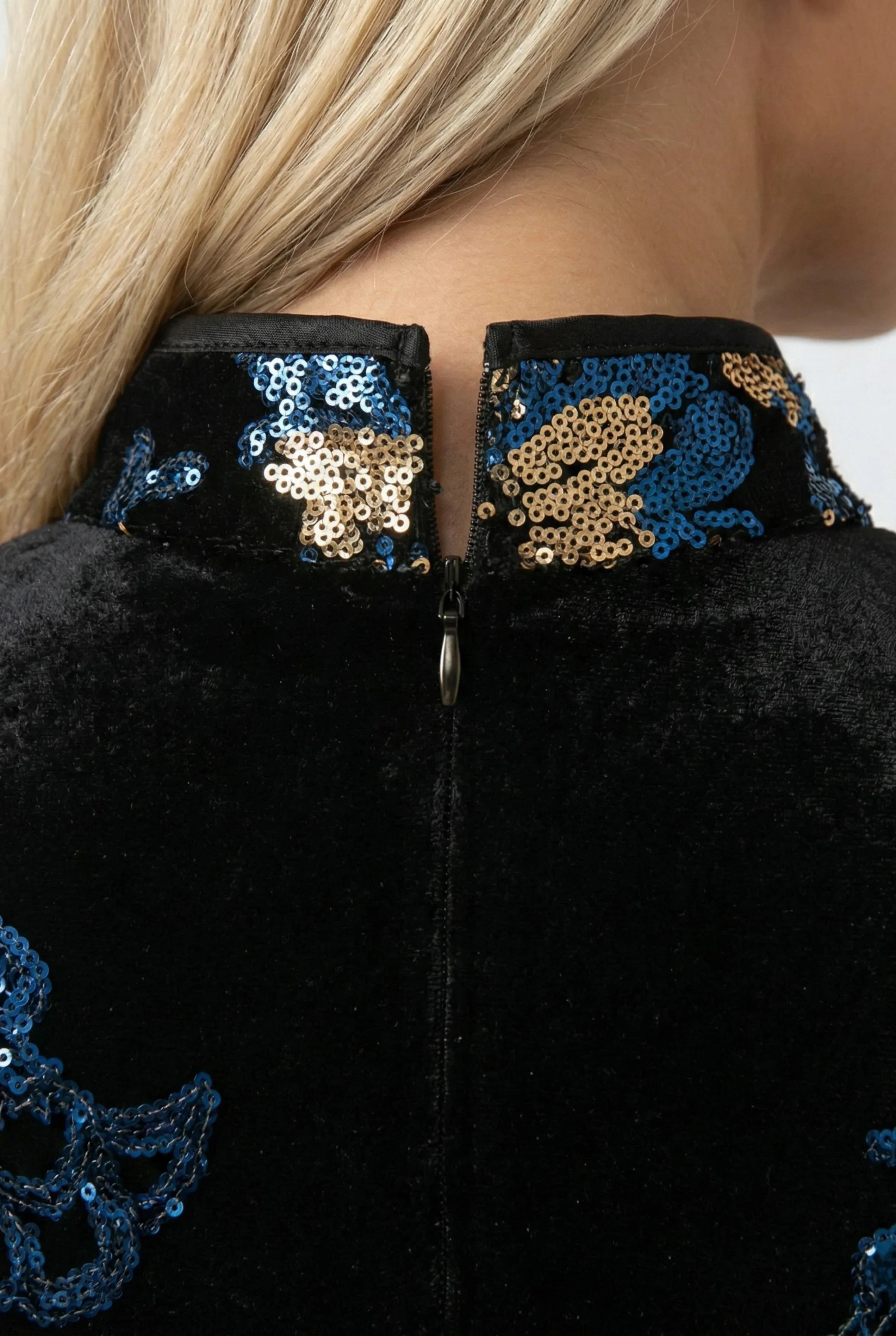 Dark Blue Cheongsam