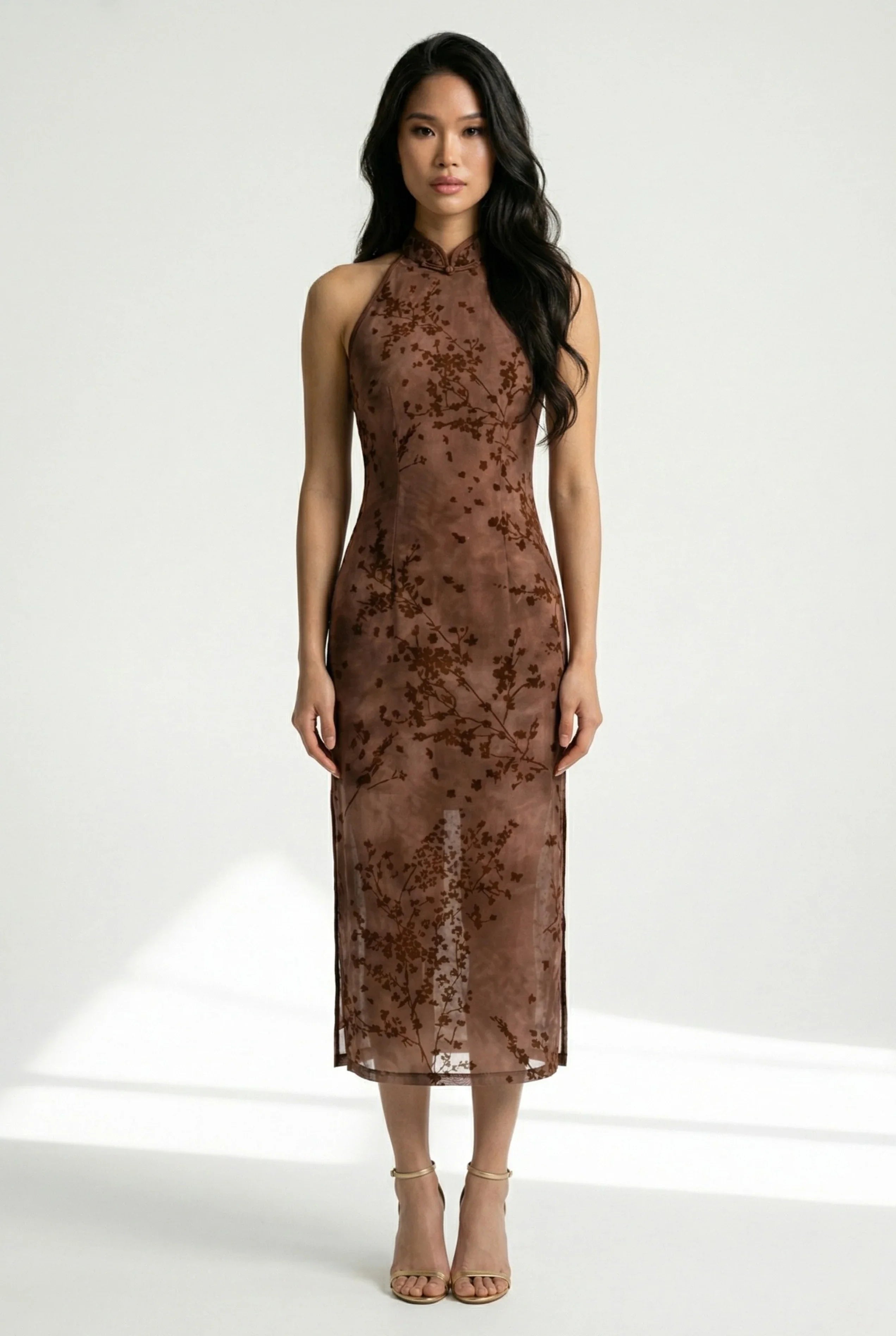 Brown Cheongsam Floral – maisonhua